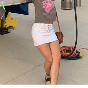 American Eagle Bright White Mini Skirt